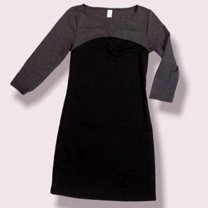 Old Navy Black & Gray Color Block Mini Dress